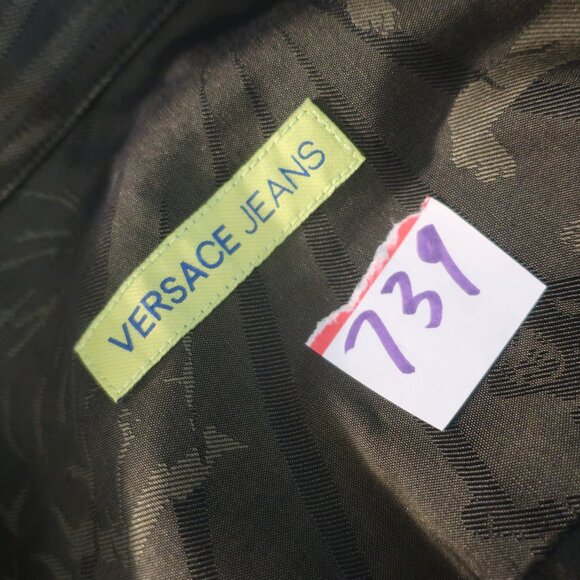 Mens Versace Jeans Olive Green Monochromatic Tiger Image Print Shirt M * - Picture 10 of 11